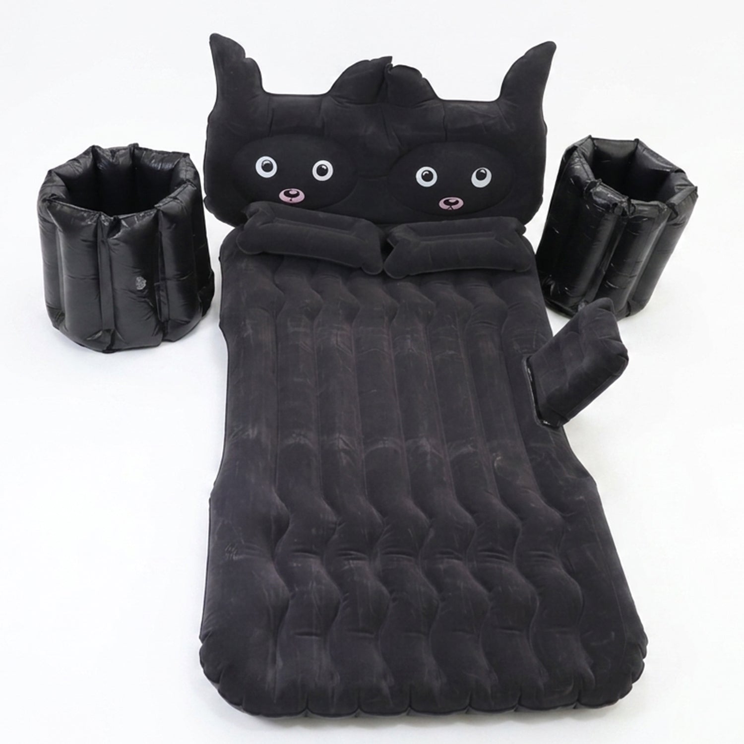 Car Air Mattress Set Comfortable Travel Bed with Easy Inflation, Car Sofa - Back View