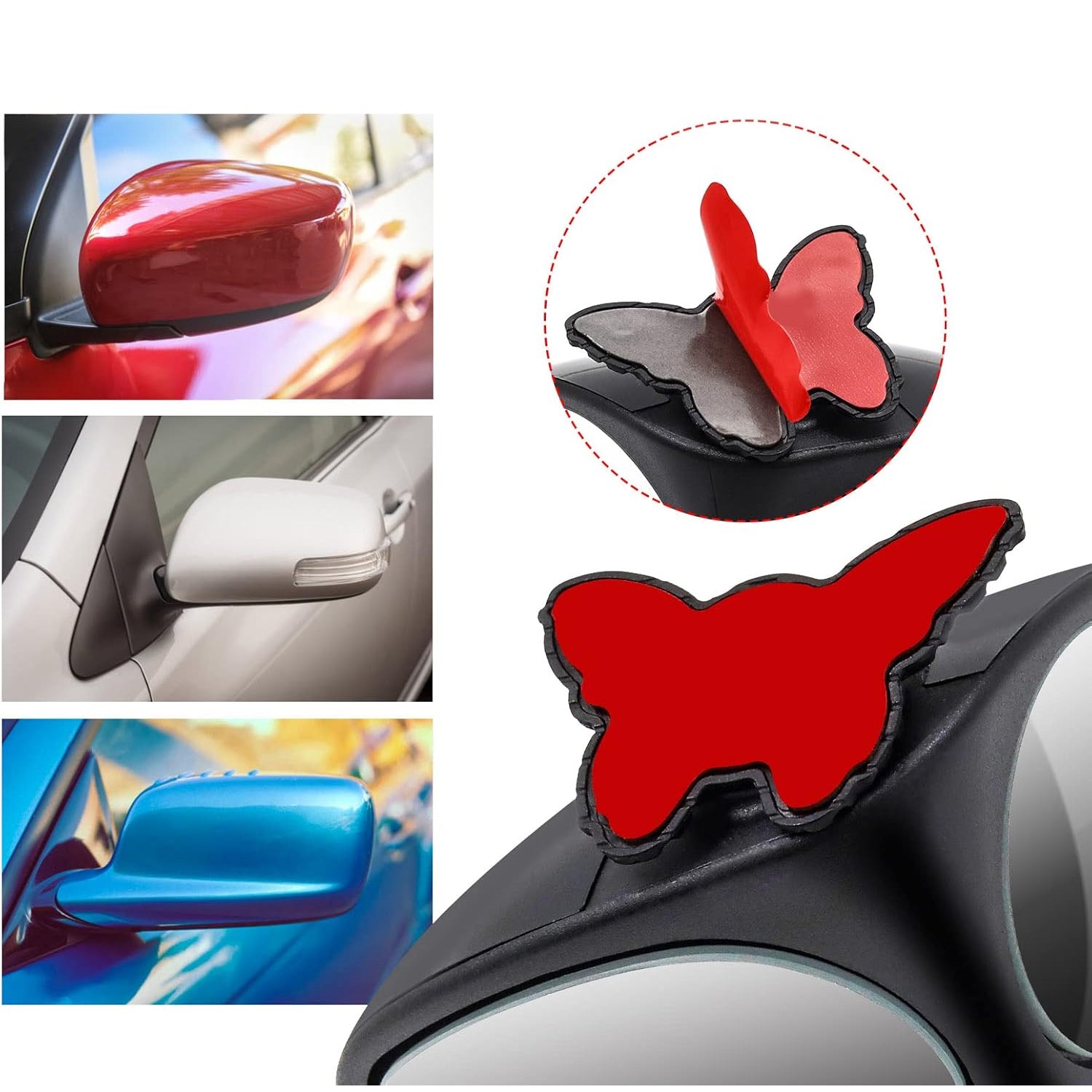 Car Blind Spot Mirror 360 Rotation with HD Glass for Safety - Front View