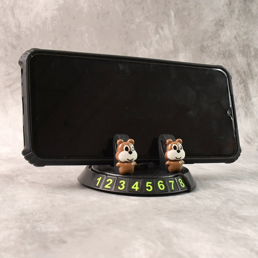 Car Dashboard Mobile Phone Holder Stand with Parking Number Display - Detail View 7