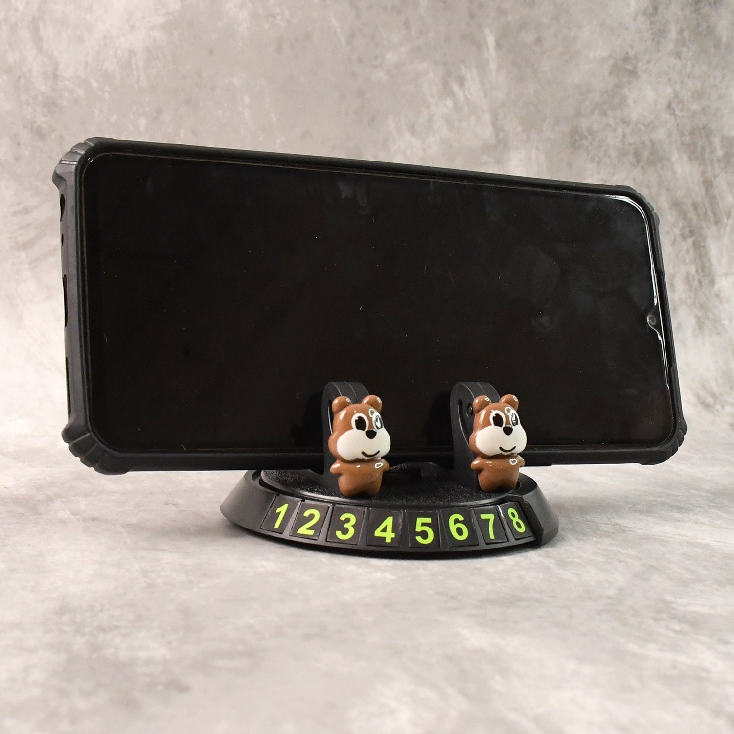 Car Dashboard Mobile Phone Holder Stand with Parking Number Display - Detail View 7