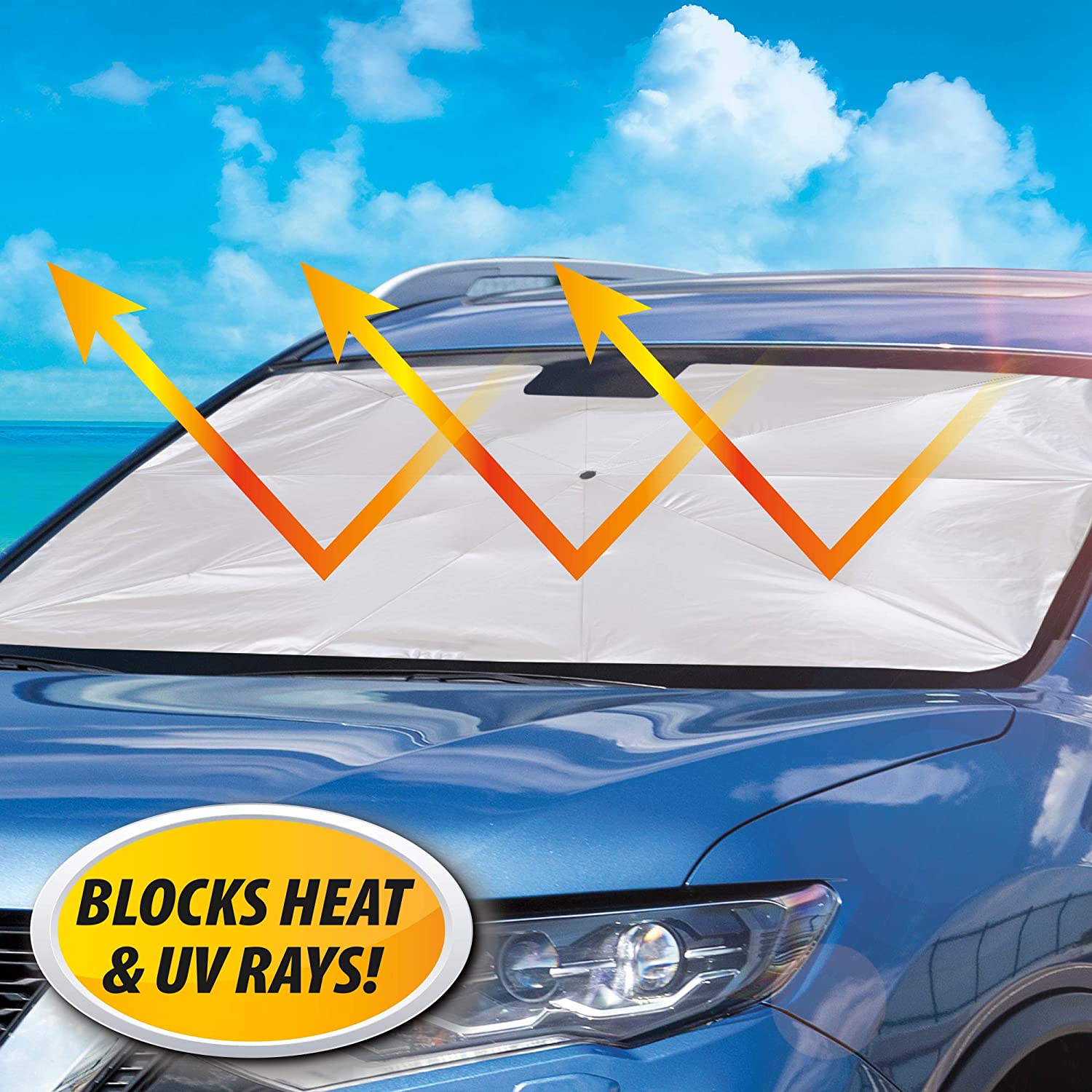 Car Windshield Sunshade Foldable Heat Protection - Detail View 8
