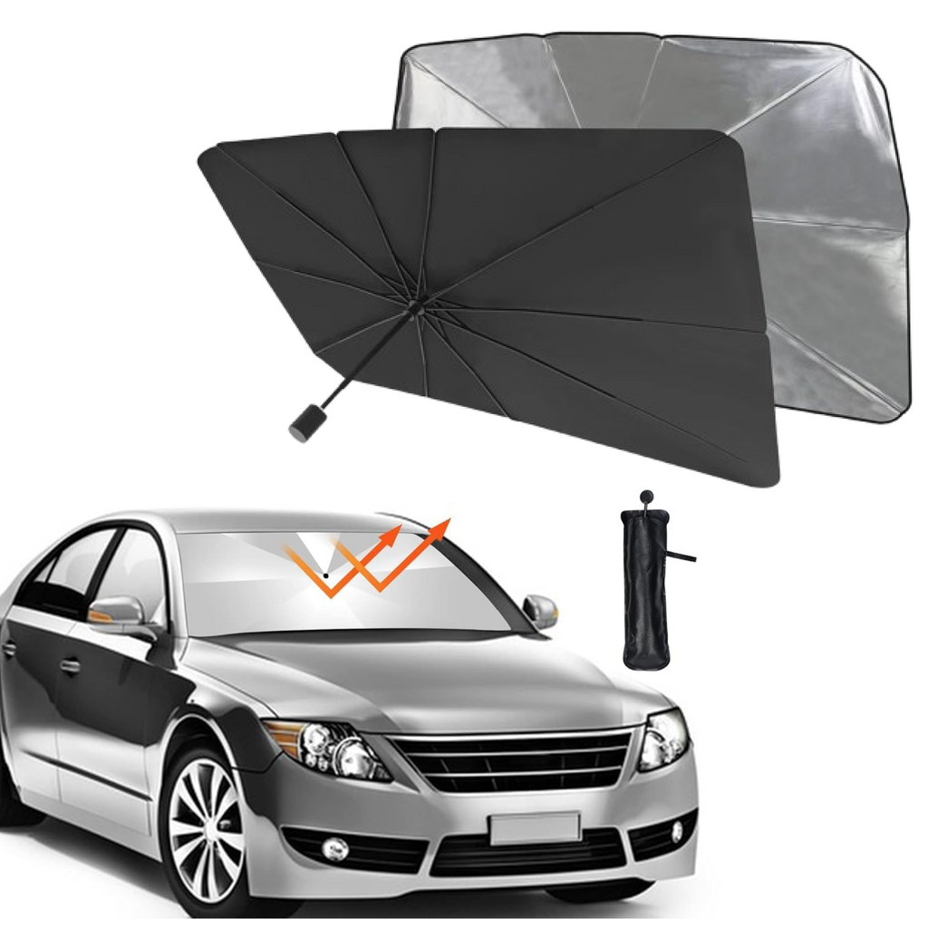 Car Windshield Sunshade Foldable Heat Protection - Front View