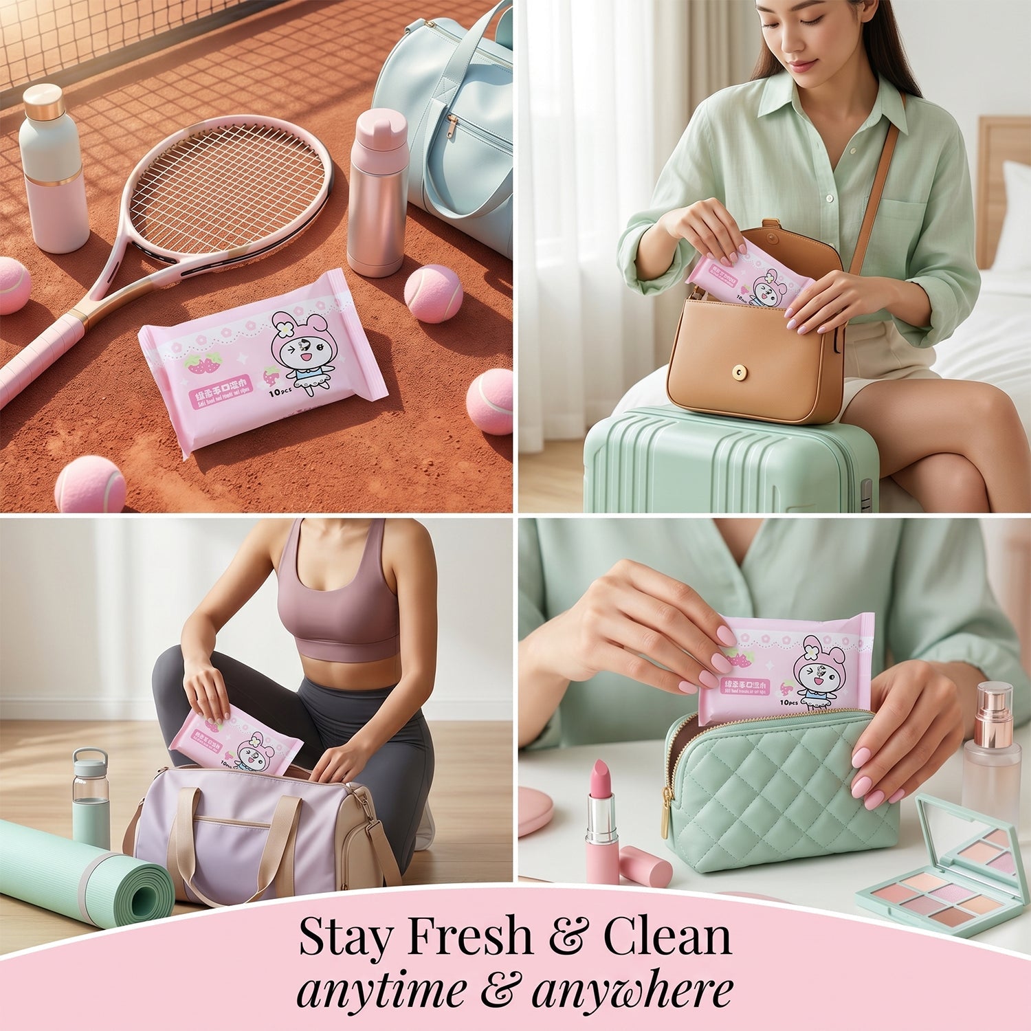 Wet Wipes for Kids Gentle & Portable Cleaning Solution - Front View
