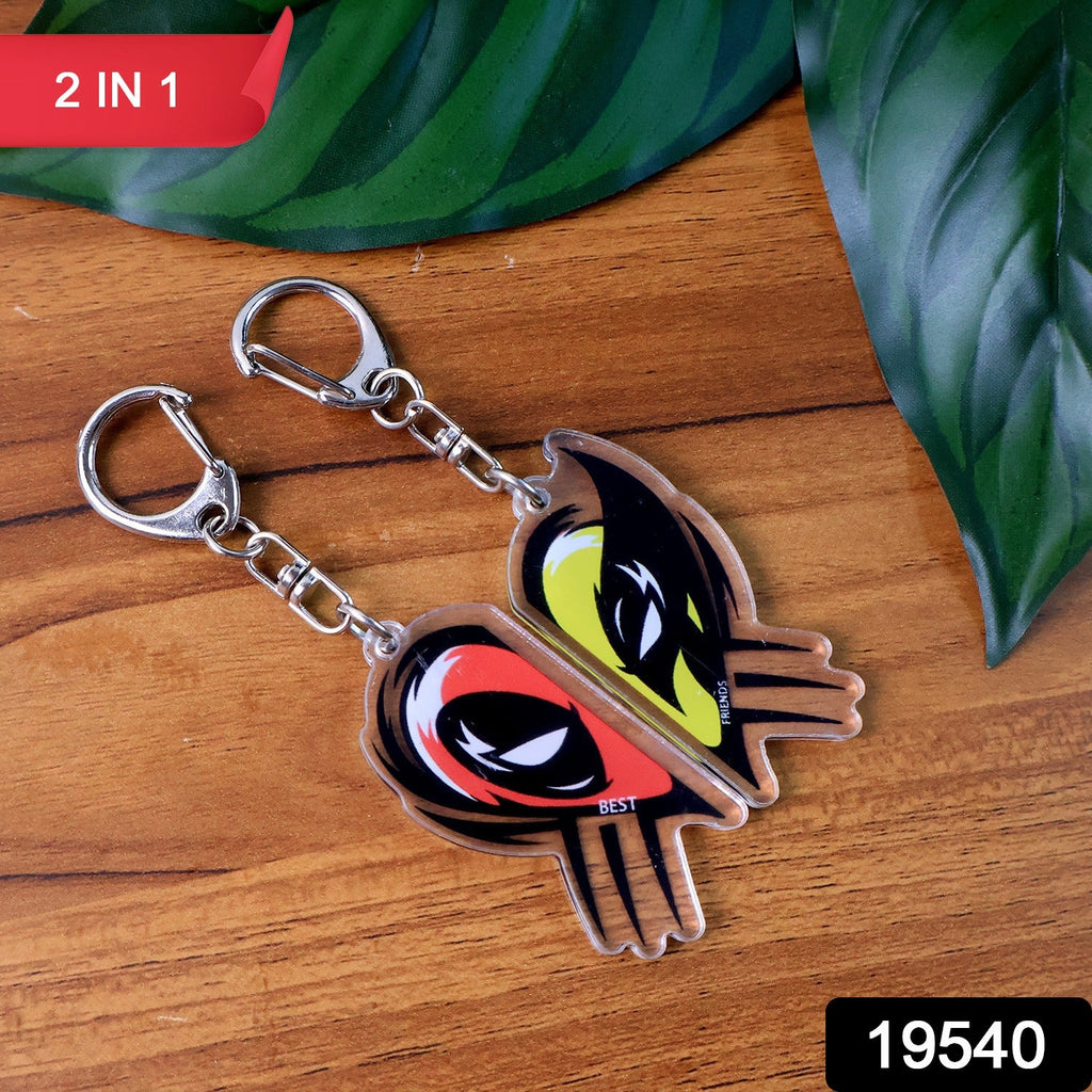 ALVENZA Best Friends Acrylic Breakable Keychain – 2-in-1 Matching Set