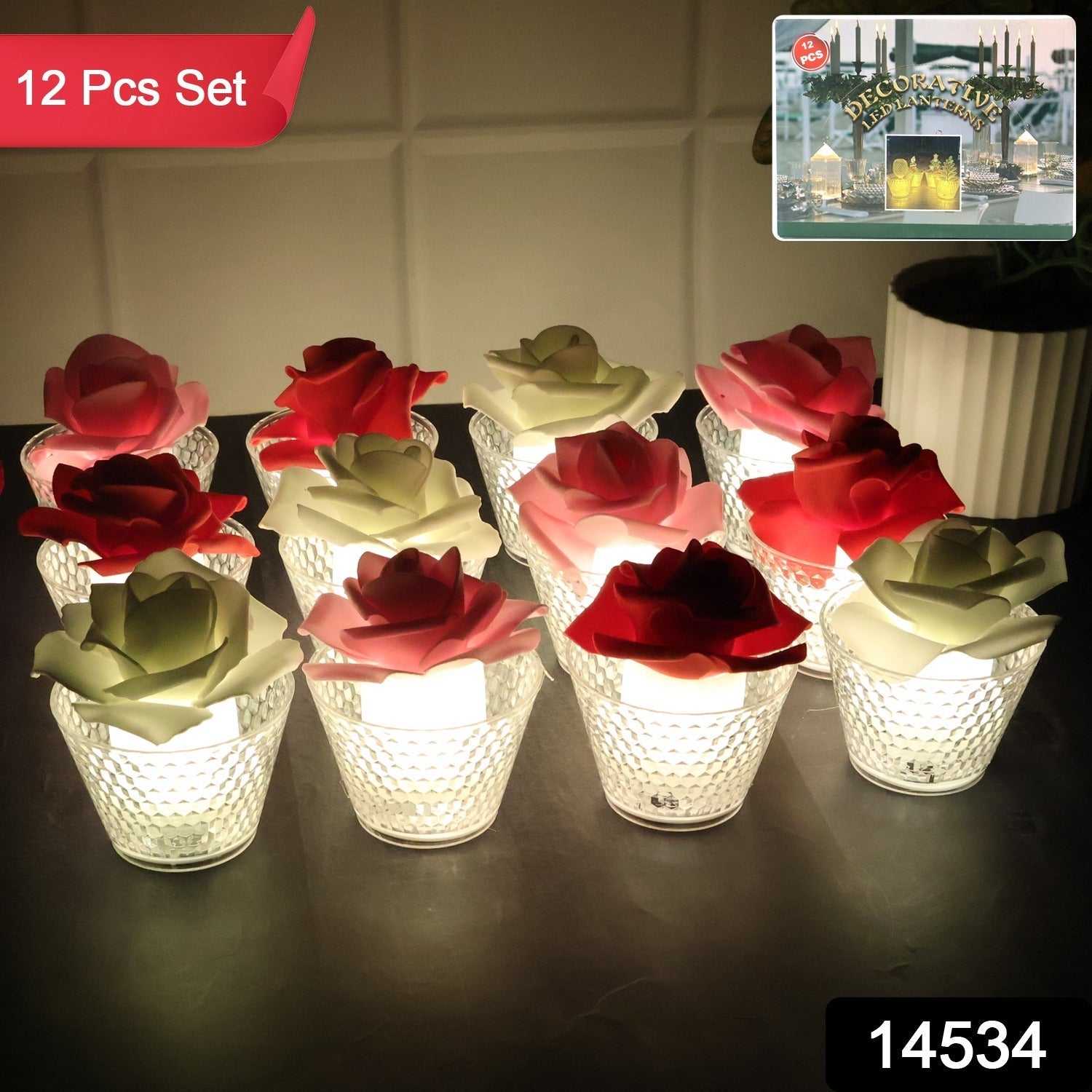 ALVENZA Rose Shaped Flameless LED Candles – Elegant Romantic Decor Set