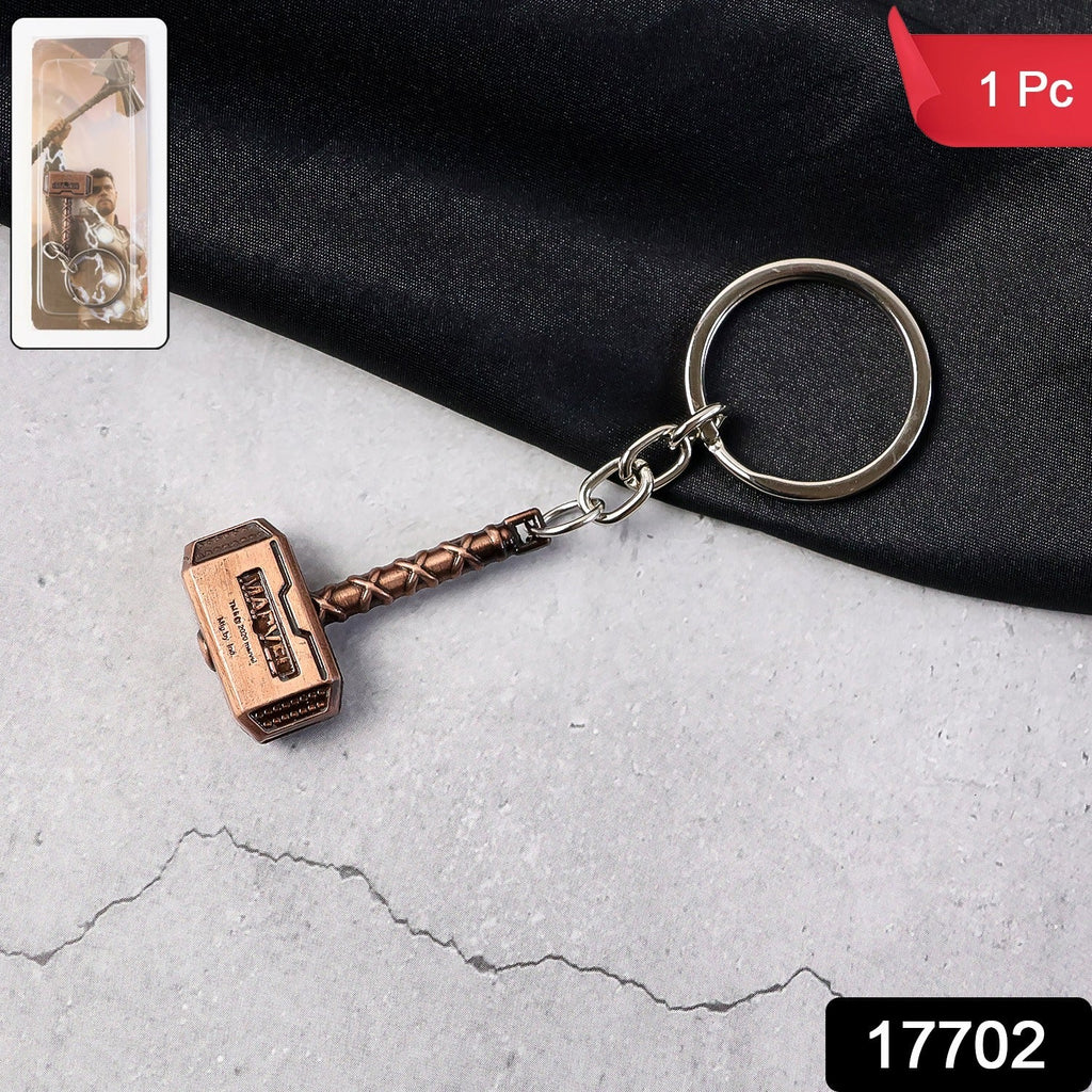 ALVENZA Metal Hammer Keychain – Durable Zinc Alloy Mini Keyring
