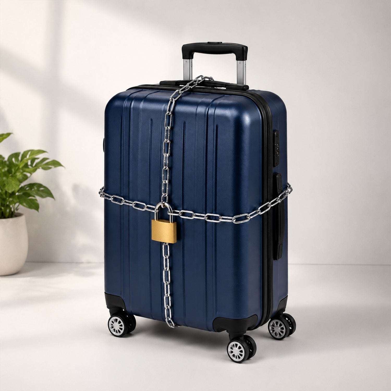 Heavy Duty Steel Luggage Lock Chain 67 Inch Anti-Theft Travel Security - Detail View 8