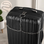 Heavy Duty Steel Luggage Lock Chain 67 Inch Anti-Theft Travel Security - Front View