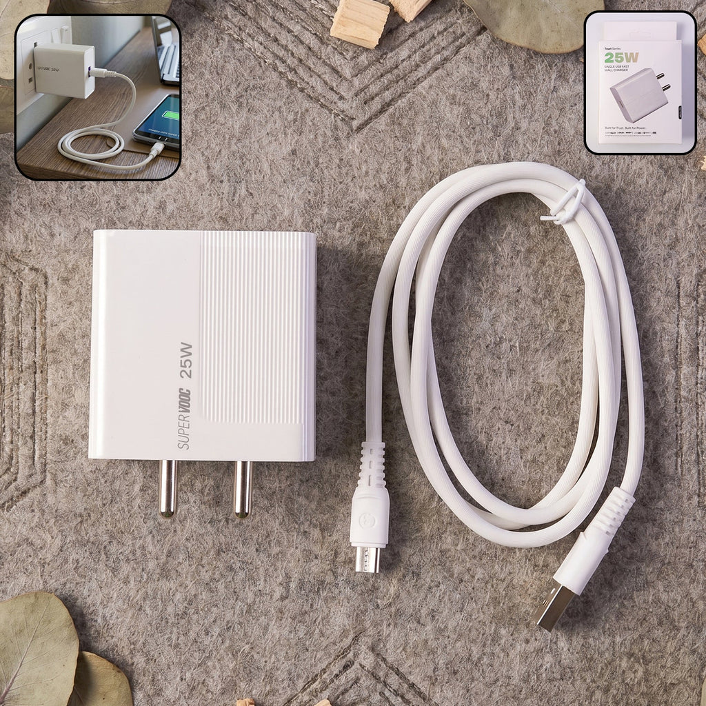 ALVENZA 25W Fast Charger – Quick Mobile Charging Wall Adapter