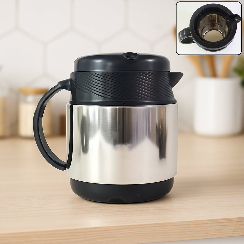 ALVENZA Insulated Thermos Flask with 6 Ceramic Cups – Keeps Drinks Hot