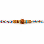 ALVENZA Graceful Pastel Pearl Rakhi with Fine Beads and Premium Raksha Bandhan Charm