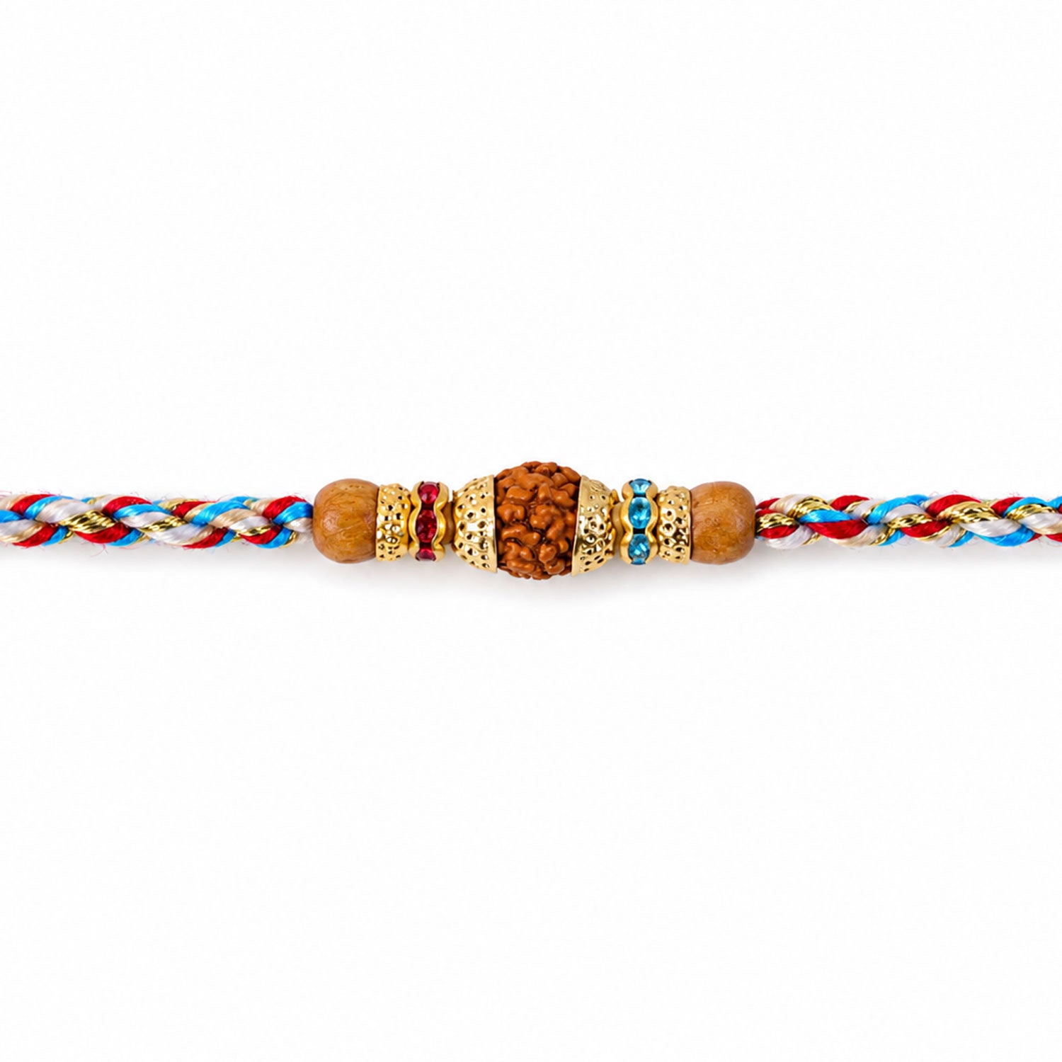 ALVENZA Graceful Pastel Pearl Rakhi with Fine Beads and Premium Raksha Bandhan Charm