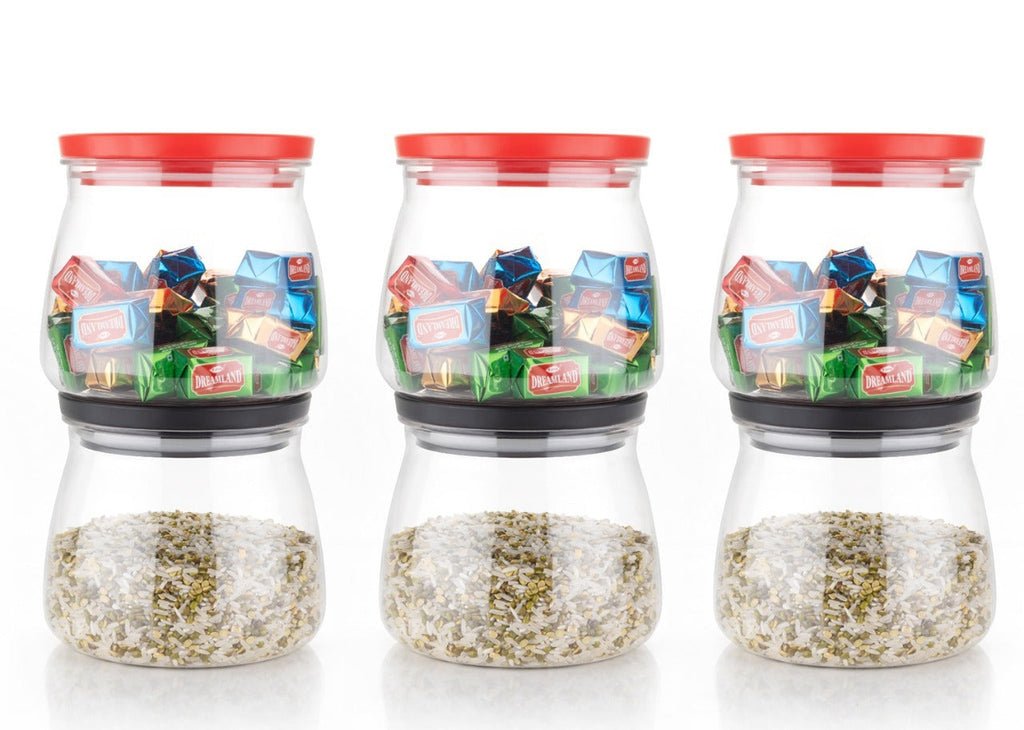 ALVENZA Airtight Storage Jars – Matka Shape, 900ml Set of 6 | Velvet Wheels