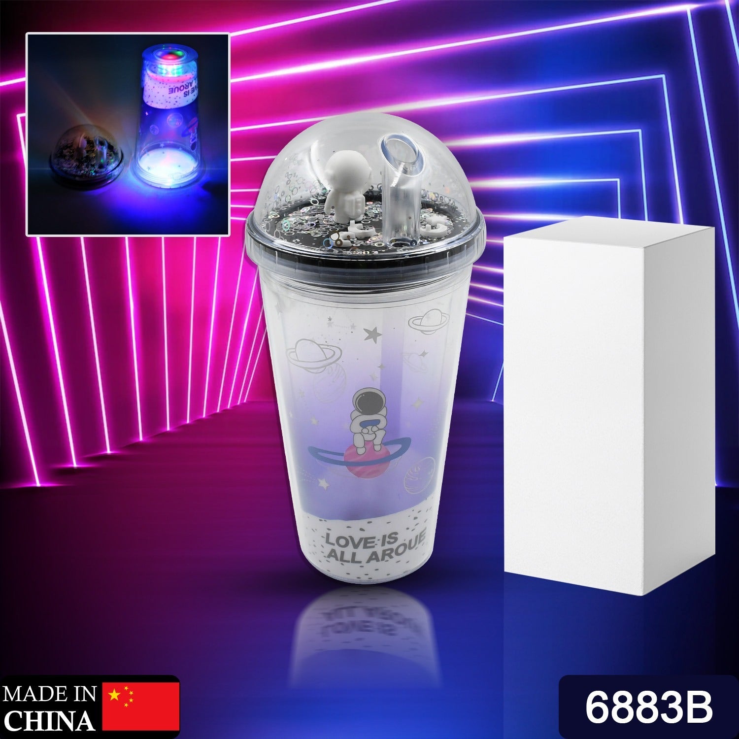 ALVENZA Astronaut Tumbler with LED Light – Insulated 13oz | FERVENT