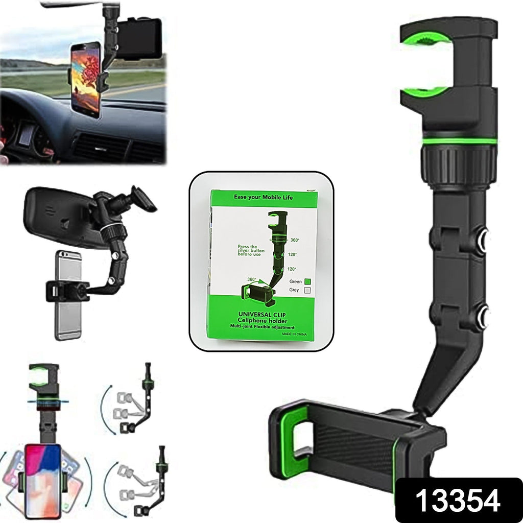 ALVENZA Car Rear View Mobile Holder – 360° Rotatable Mount | Velvet Wheels