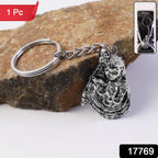 ALVENZA Silver Finish Bal Krishna Metal Keychain – Elegant Devotional Charm