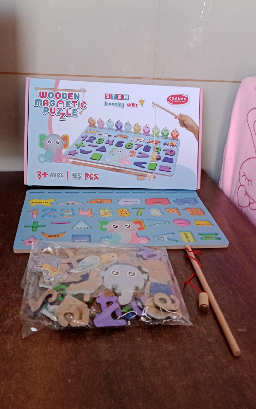 ALVENZA Wooden Number Puzzle – Magnetic Learning Board | Aditi