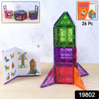 ALVENZA Magnetic Building Tiles Set – 26 Pieces for Creative STEM Play
