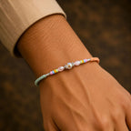 ALVENZA Premium Sparkle Designer Rakhi with Pearl Detail, Stone Centre and Gift Ready Style