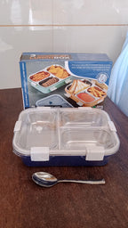 ALVENZA Insulated Lunch Box – 3-Compartment Stainless Steel | Lunchie Bunchie