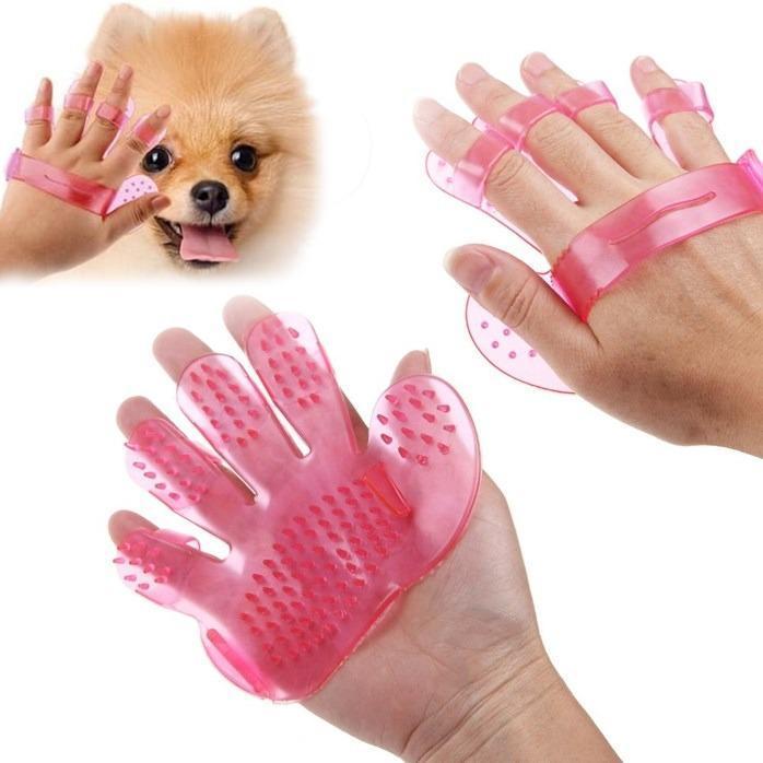 Pet Grooming Gloves Gentle & Effective Fur Removal and Massage - Detail View 5