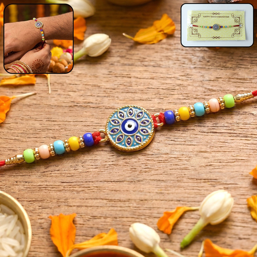 ALVENZA Evil Eye Mandala Rakhi – Symbol of Love and Protection