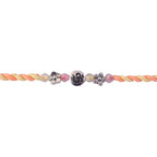 ALVENZA Graceful Pastel Bracelet Rakhi with Silver Centre and Delicate Raksha Bandhan Beauty
