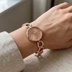 Women's Wrist Watch – Rose Gold Elegant Chain Strap with Butterfly Dial