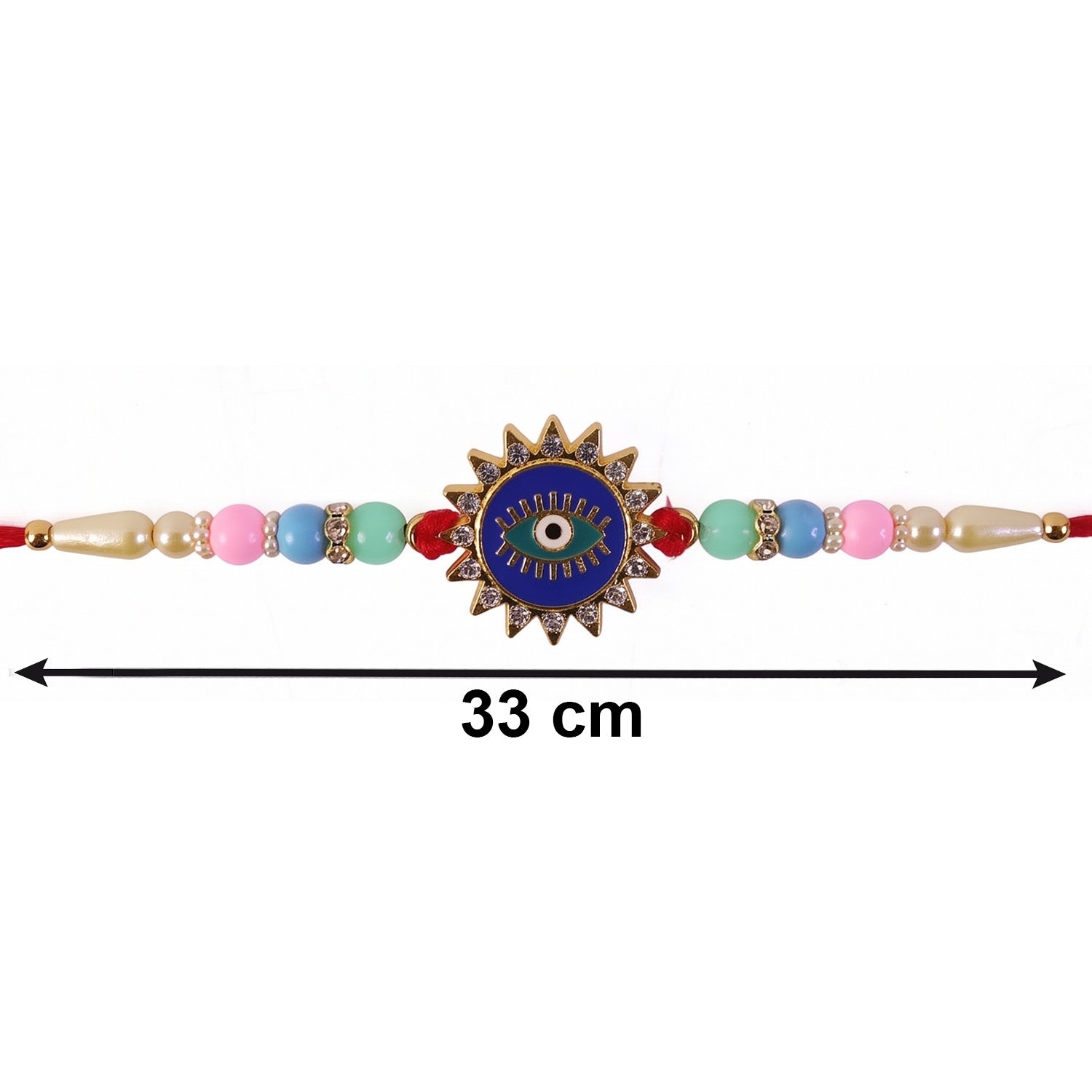 ALVENZA Evil Eye Sun Rays Rakhi – Stylish & Protective for Bhai