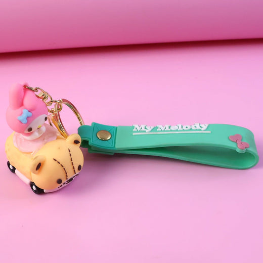 ALVENZA Cartoon Character Keychain – Cute Silicone Strap with Mini Toy Charm