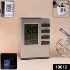ALVENZA Digital Desk Clock – Multifunction with Pen Holder & Temp Display