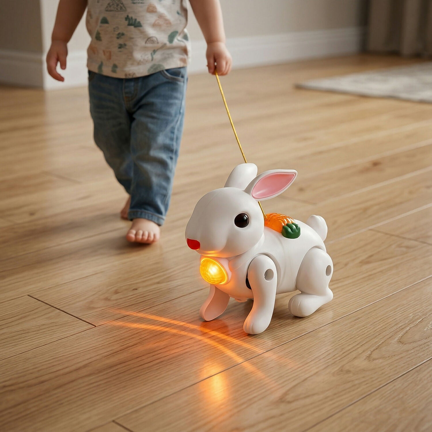 ALVENZA Crawling Rabbit Toy – Musical with Lights & Sounds for Kids