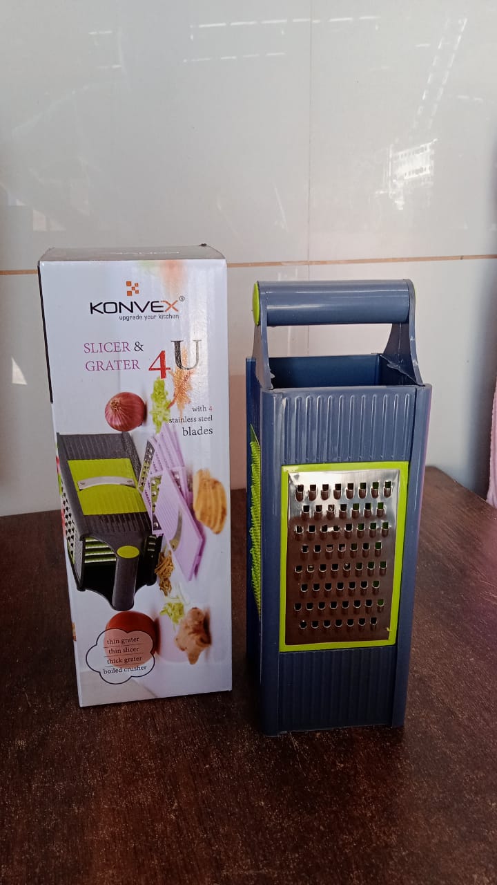 Vegetable Slicer 4-in-1 Stainless Steel Grater | Konvex - Detail View 7