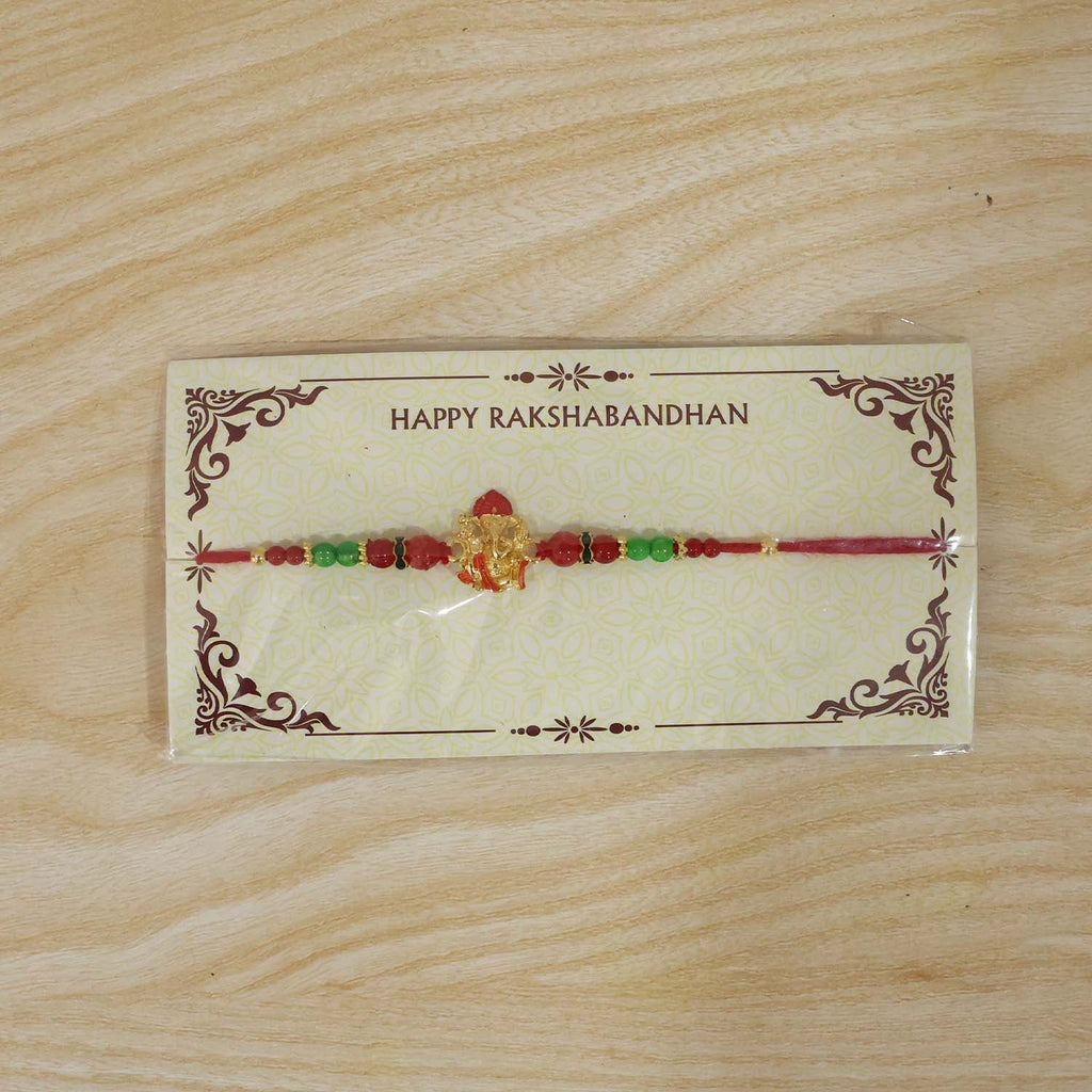 ALVENZA Ganesha Rakhi – Elegant Designer Festive Wrist Jewelry