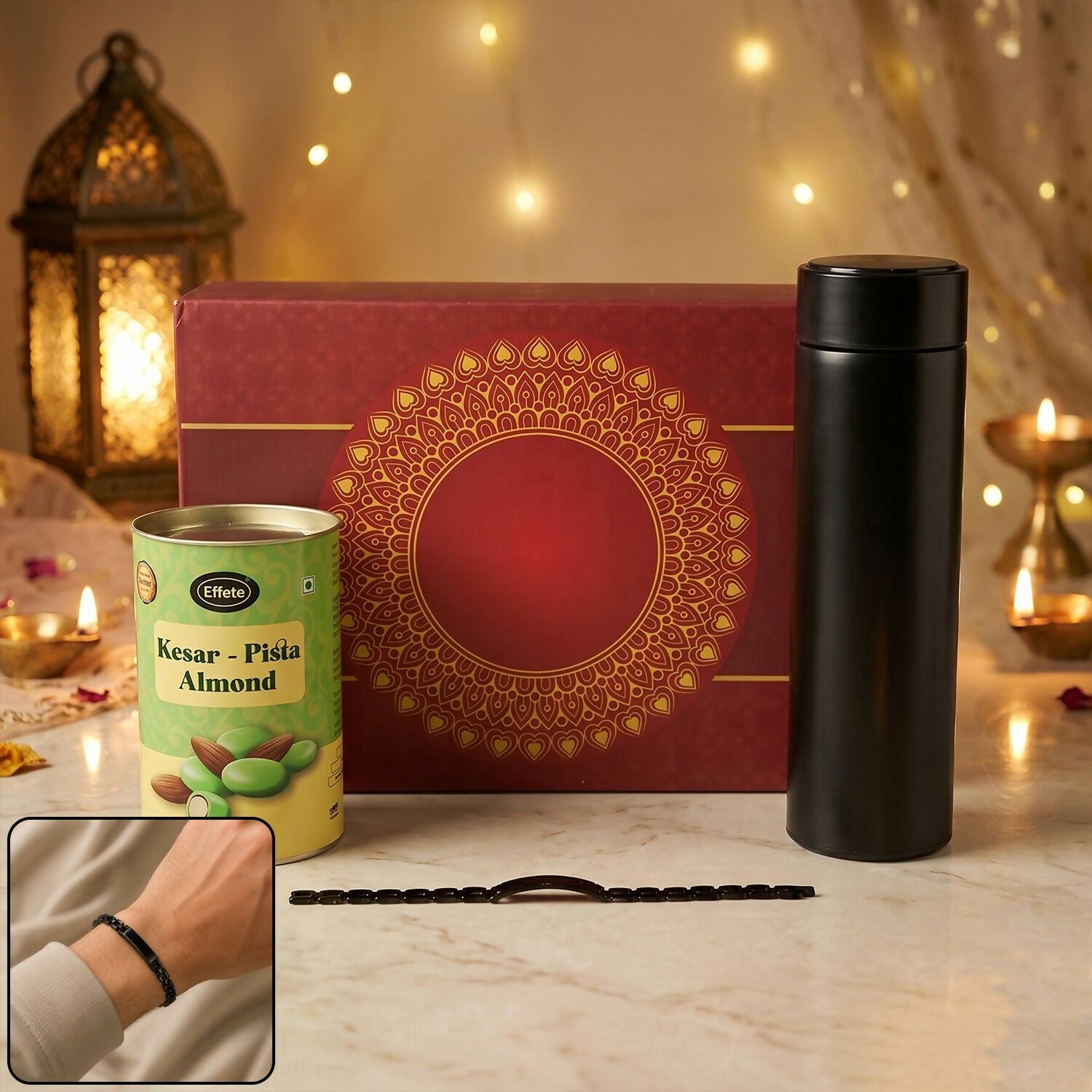 ALVENZA Custom Premium Rakhi Gift Set - Stylish, Practical & Festive
