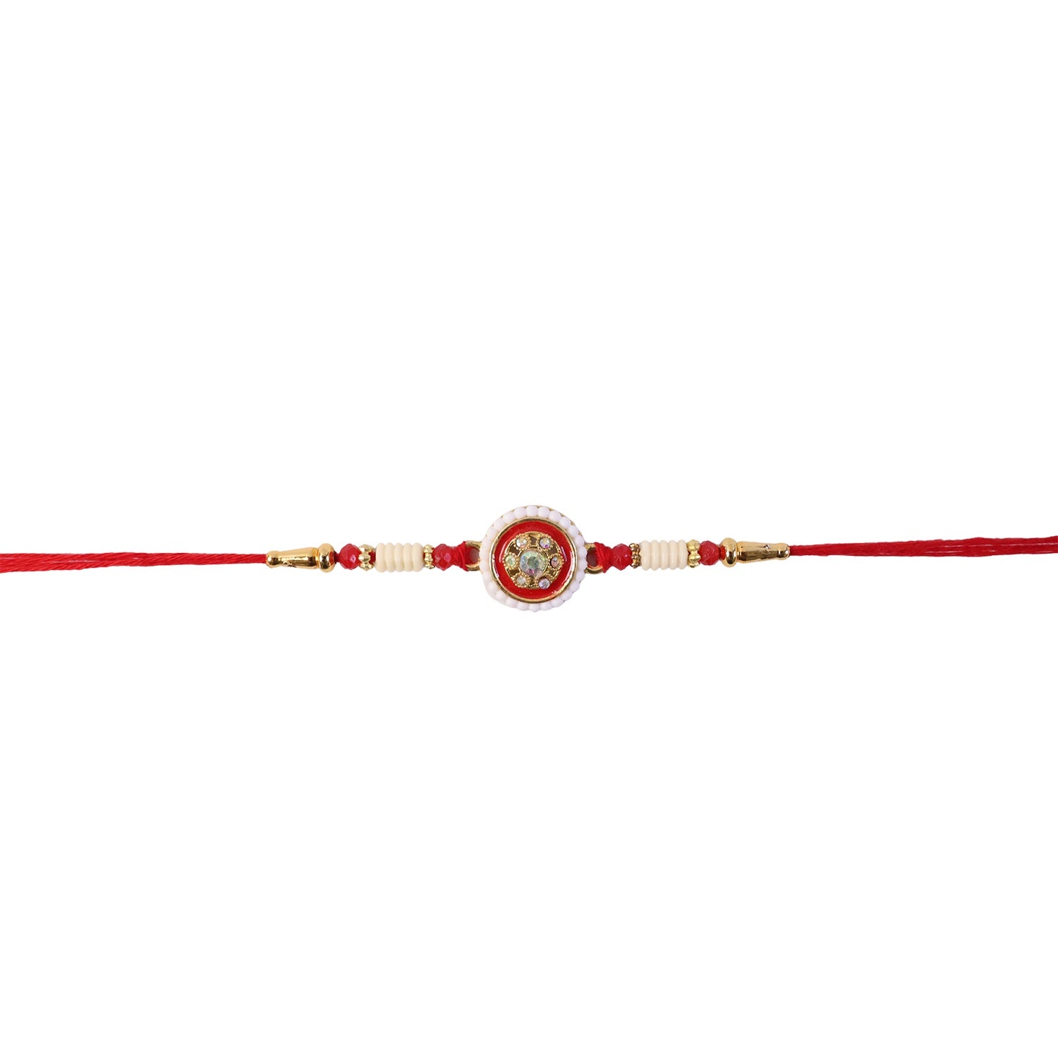 ALVENZA Kundan Pearl Rakhi – Elegant Traditional Brother’s Gift