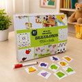 ALVENZA Skill Building Activity Book for Kids – Reusable Velcro Cards for Ages 4+