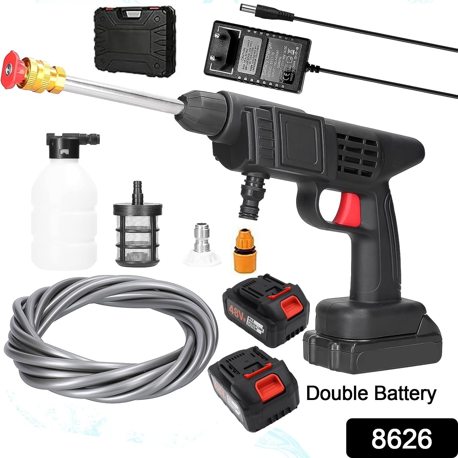 ALVENZA Cordless Car Washer – 48V Double Battery High Pressure | Carivox