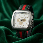 Men's Square Dial Analog Watch – Stylish Multi-Function Timepiece