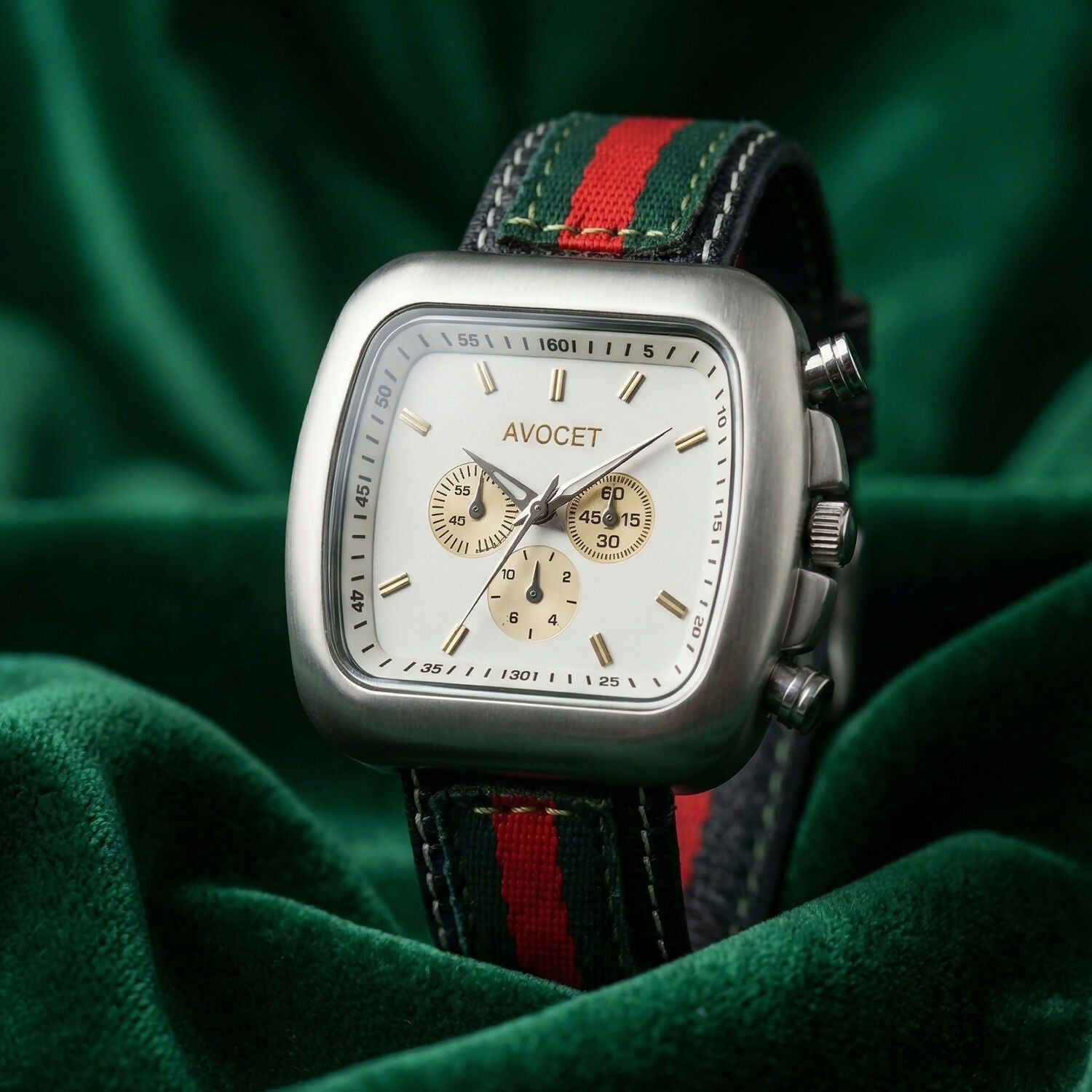 Men's Square Dial Analog Watch – Stylish Multi-Function Timepiece