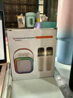 ALVENZA Portable Karaoke Speaker – Wireless Mic & LED Light Effects for Parties