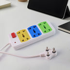 ALVENZA Universal 3-Socket Extension Board – Compact Power Strip with Safety