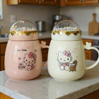 ALVENZA Ceramic Mug with Dome Lid – Stylish & Keeps Drinks Warm
