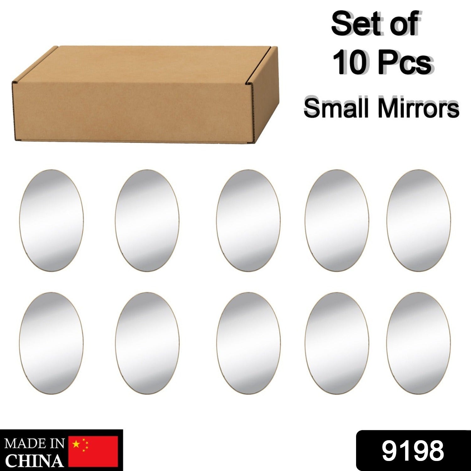 ALVENZA Oval Mirror Wall Sticker – Frameless, Easy Peel & Stick | Indo Glow
