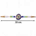 ALVENZA Evil Eye Kundan Diamond Rakhi – Traditional & Elegant Gift for Brothers