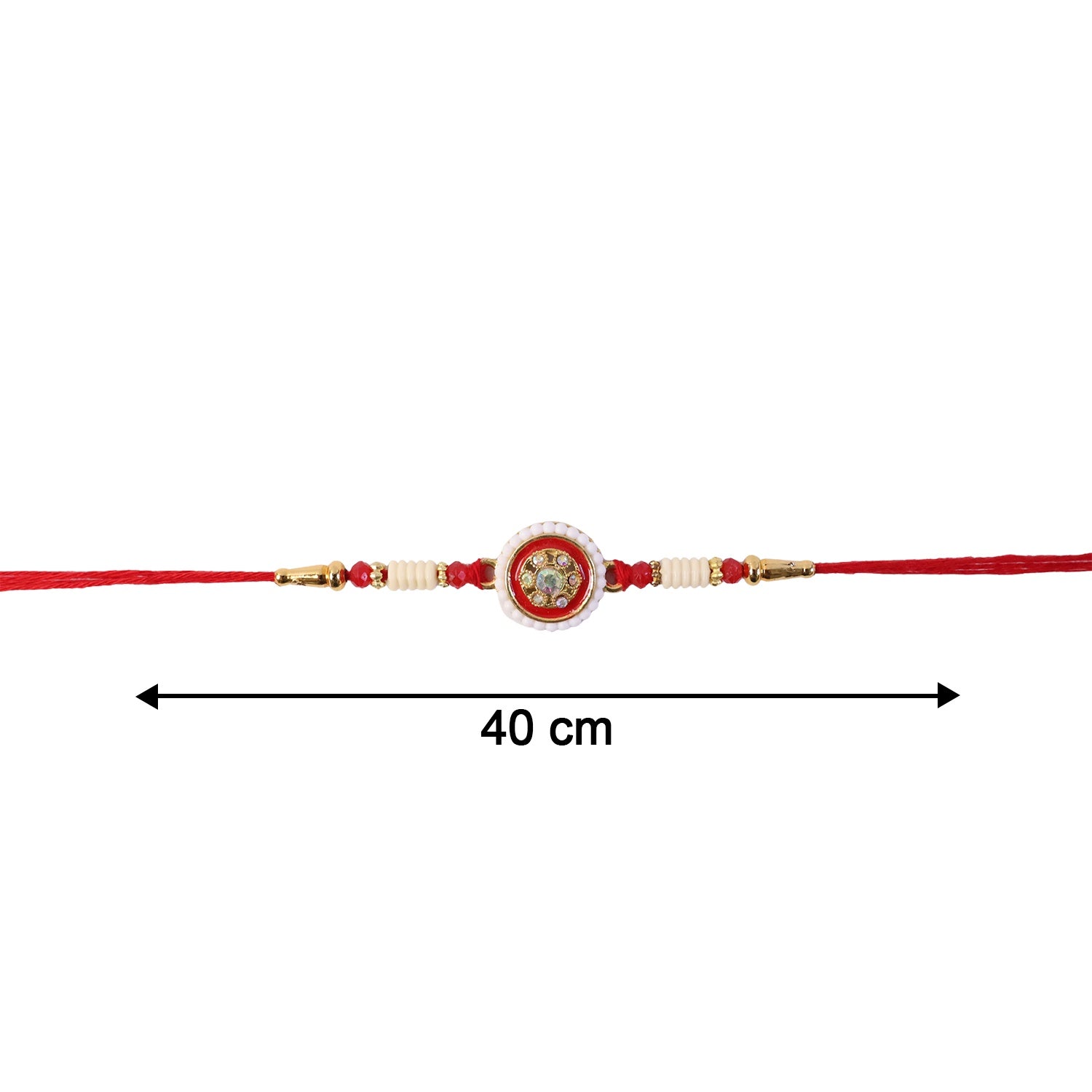 ALVENZA Kundan Pearl Rakhi – Elegant Traditional Brother’s Gift