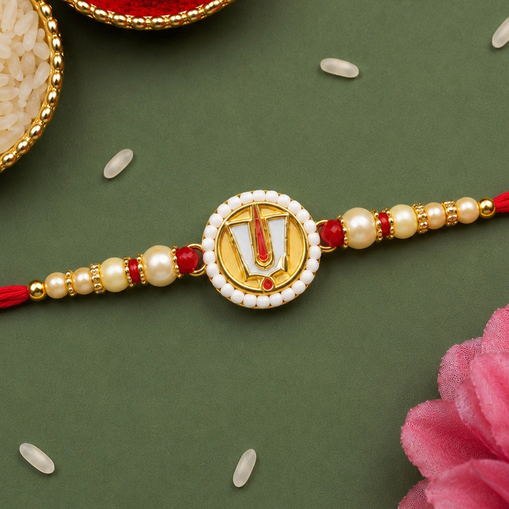 ALVENZA Tirupati Balaji Namam Devotional Rakhi – Sacred Love & Protection
