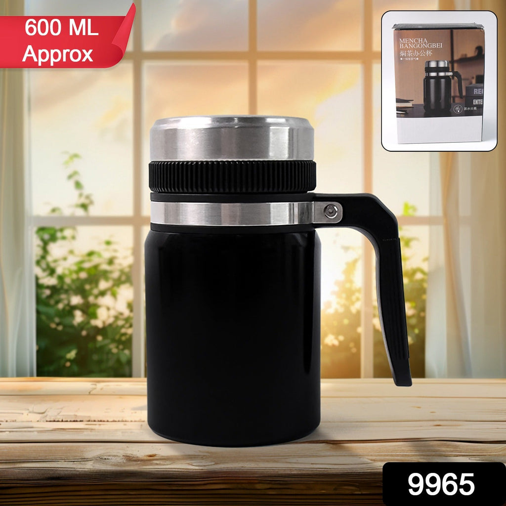ALVENZA Stainless Steel Vacuum Coffee Cup – 600ml Anti-Scald, Non-Slip