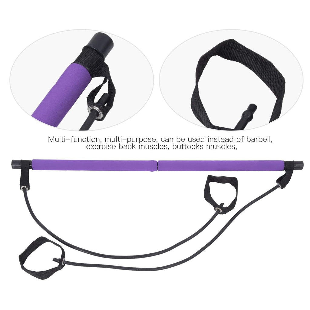 Pilates Bar with Resistance Bands Full-Body Home Workout Kit - Detail View 8