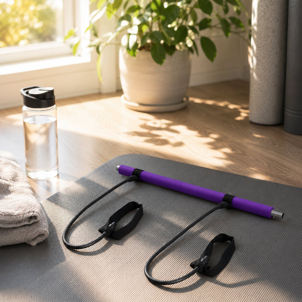 Pilates Bar with Resistance Bands Full-Body Home Workout Kit - Detail View 5